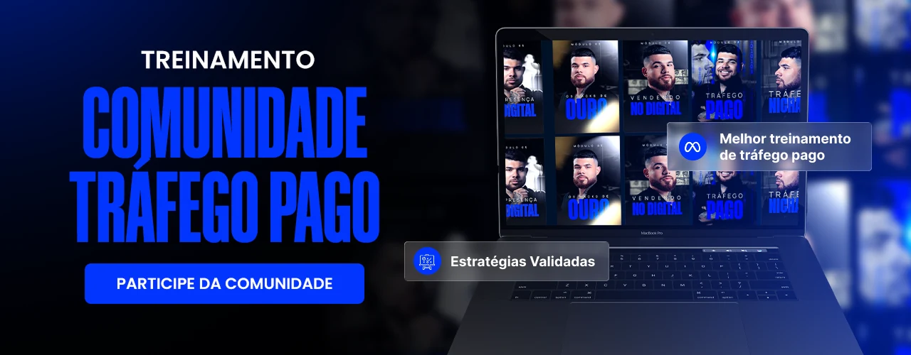 Treinamento Comunidade Tráfego Pago. Participe da comunidade.